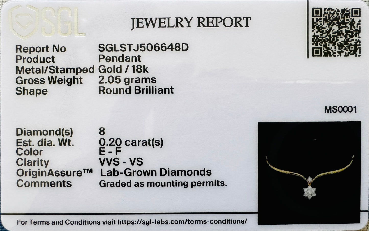 Radiant Diamond Pendant