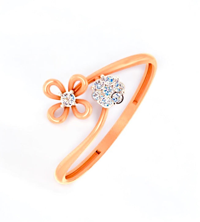Blooming Tulip Diamond Finger Ring