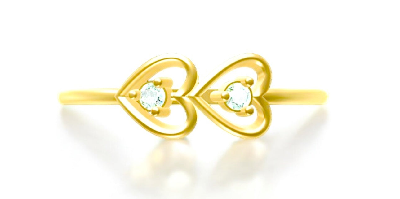 Heart Shape Diamond Finger Ring