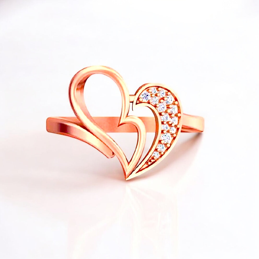 Heart Shape Glow Diamond Ring