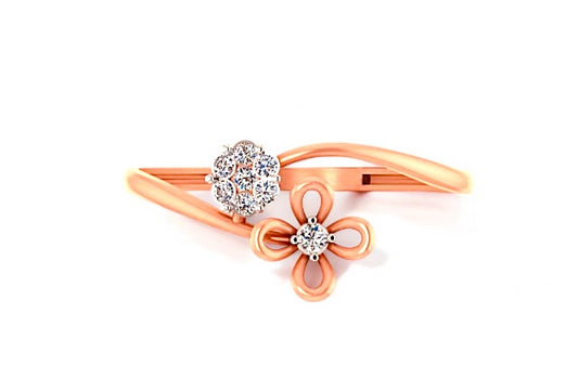 Blooming Tulip Diamond Finger Ring