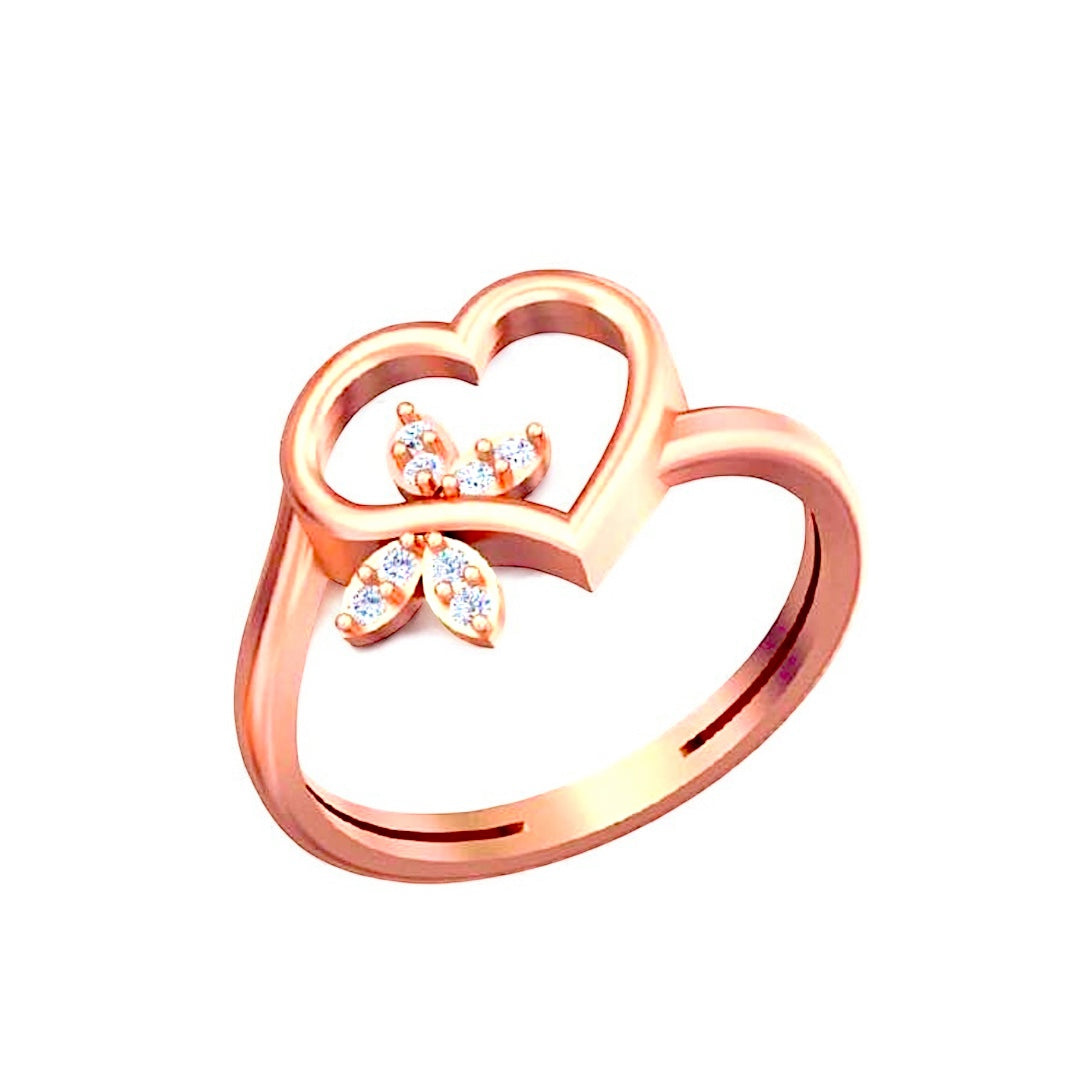 Cherished Heart Shape Diamond Ring