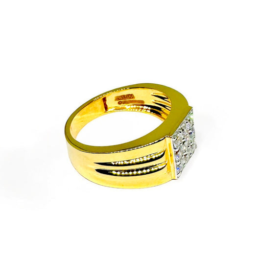 Bold Edge Diamond Ring