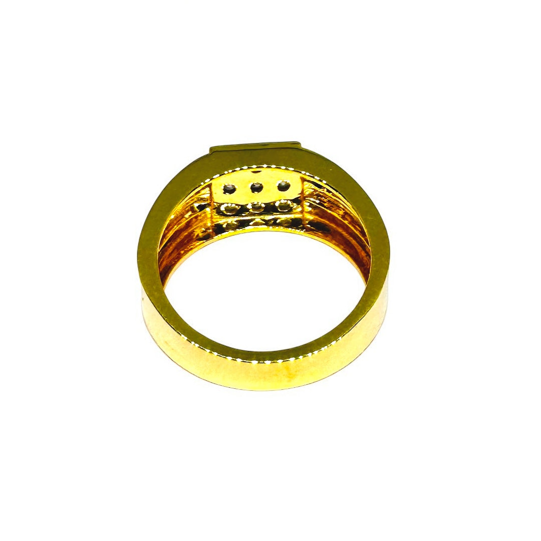 Bold Edge Diamond Ring