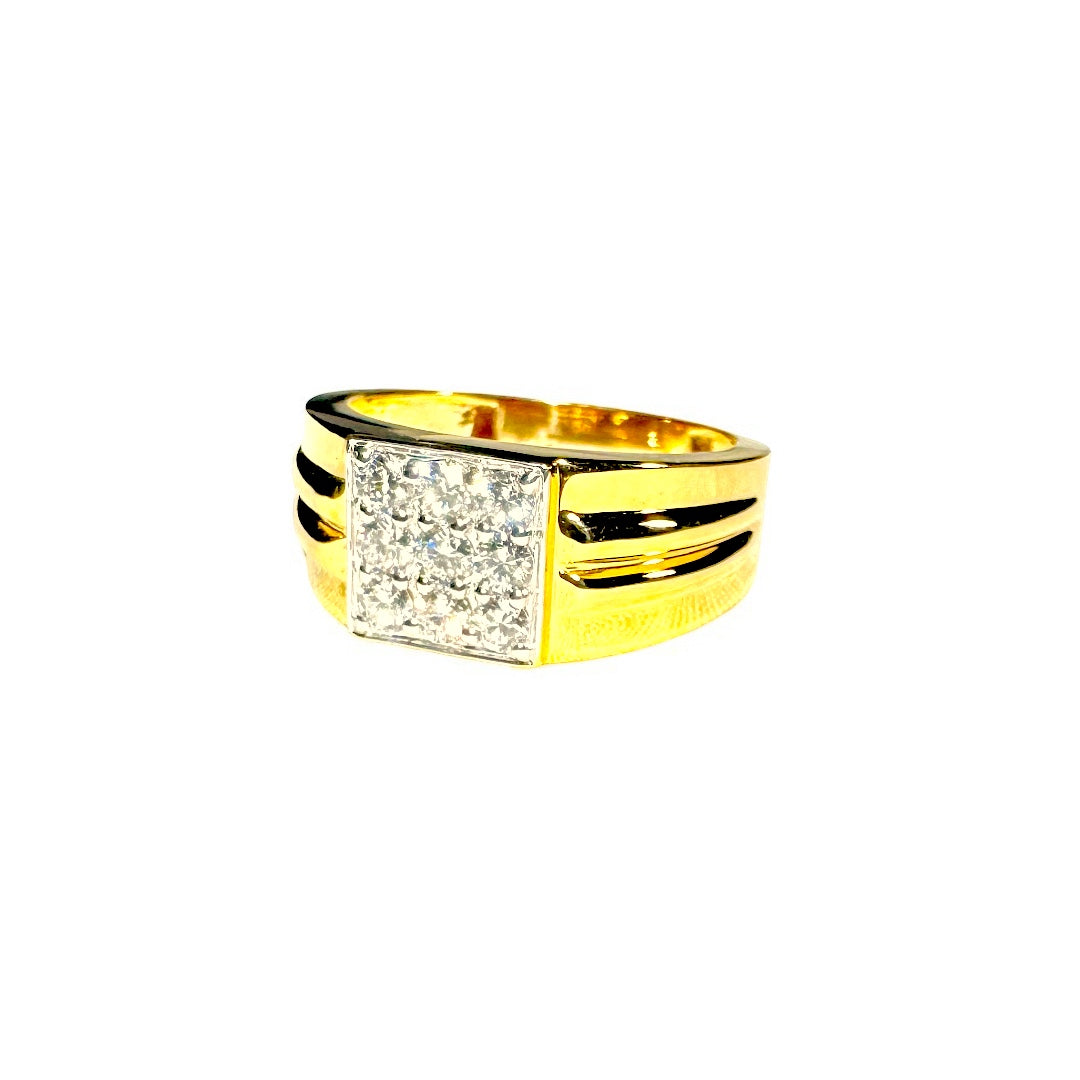 Bold Edge Diamond Ring