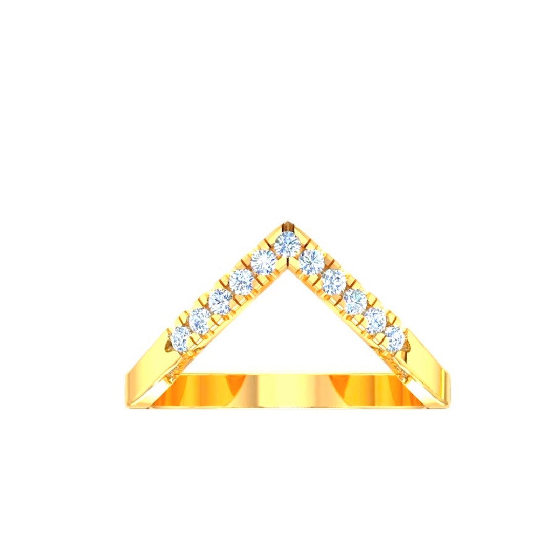 V Shape Diamond Ring