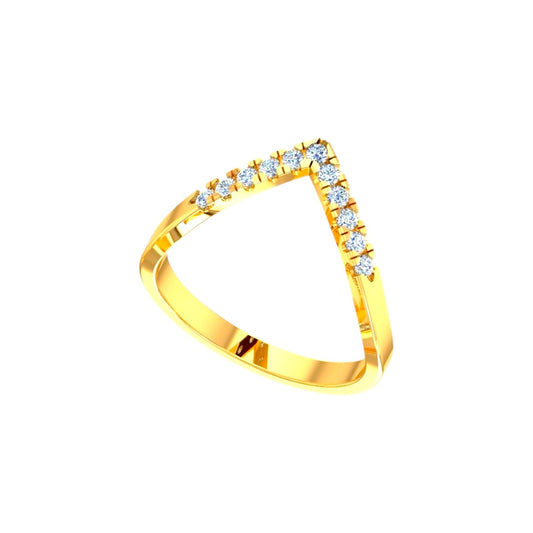 V Shape Diamond Ring